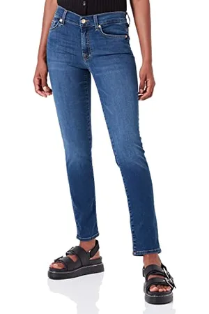 7 for all Mankind Damskie jeansy Roxanne Bair Eco, średni niebieski, regularny