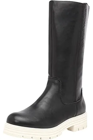 TOM TAILOR Damskie buty 4291313 do kolan, czarne, rozmiar 39 UE