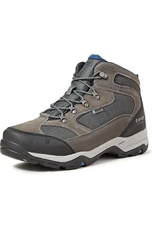 Hi-Tec Tec Storm Wodoodporne buty trekkingowe męskie, Węgiel drzewny szary majolika niebieski, 10 UK Wide