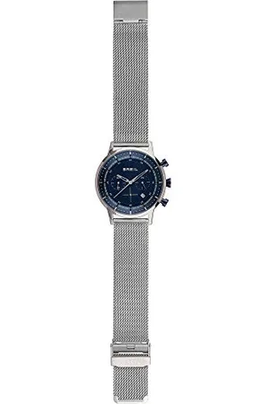 Breil Męski zegarek na rękę Six.3.Nine Pack w kolorze srebrnym/niebieskim z paskiem ze stali nierdzewnej, średnica koperty: 44 mm, TW1863, , Eine Größe, Bransoletka
