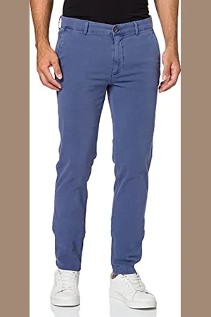 Hackett HKT by Hackett Męskie dżinsy Hkt Chno Strch Gmt Dye Straight, Niebieski (cień niebieski 5qk), 34W x 34L