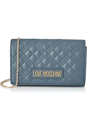 Moschino Damska torba na ramię Borsa Pikowana PU Blue Denim, 19x26x9