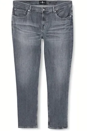7 for all Mankind Męskie jeansy Slimmy Tapered Stretch Tek Jeans, szare, regularne