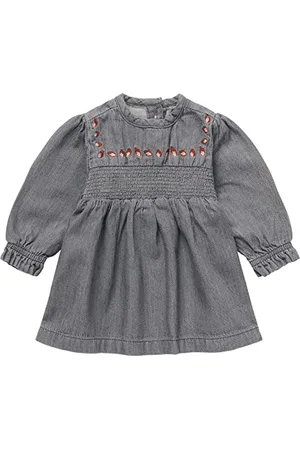 Noppies Baby Dziewczęca sukienka dla niemowląt Loa sukienka dziecięca, Grey Denim-P328, 74