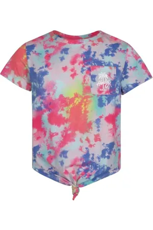Hurley Dziewczęcy Tie Front Pocket Tee T-Shirt, , 8 Lata