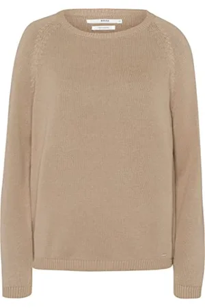 Brax Damski styl Lesley Cotton Sweat Uni pulower, Bast, 34