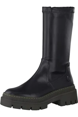 Marco Tozzi Damskie buty Guido Maria Kretschmer 2-2-85417-39 Boot półdługie, czarne/khaki, 37 EU