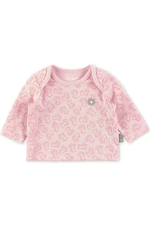 sigikid Dziewczęca klasyczna koszulka z długim rękawem z bawełny ekologicznej T-shirt, różowa, 68