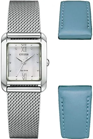 Citizen Damski analogowy zegarek Eco-Drive z bransoletką ze stali nierdzewnej, , bransoletka
