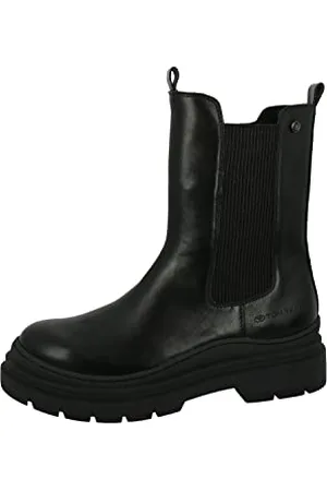 TOM TAILOR Damskie buty 4291710 Chelsea, czarne, 40 EU