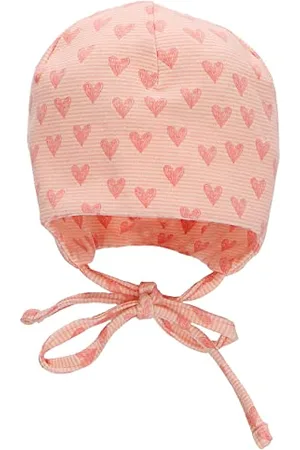 Sterntaler Dziewczęca czapka beanie w serca, różowa, 43