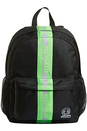 Invicta Backpack, BENIN S Knapsack, for Teen, Girls&Boys, Large Capacity, For School, Sport, Free Time, Laptop Sleeve, Italian Design, black/green