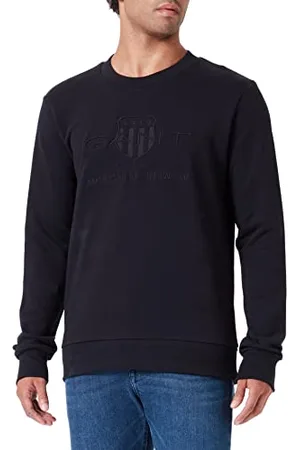 GANT Sweter męski, czarny, XXL