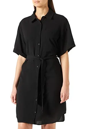 Noisy May Damska sukienka NMCLARA S/S Shirt Dress NOOS, czarna, M