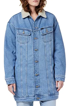 Lee Damska kurtka dżinsowa Elongated Sherpa Rider, , XXL
