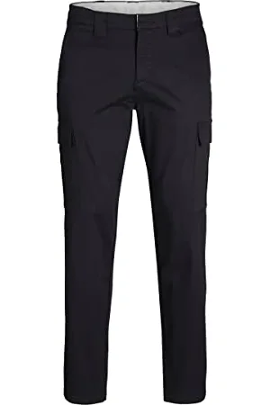 JACK & JONES JACK&JONES męskie spodnie cargo JJPABLO Cargo SA Black Cargo, rozmiar 32/32