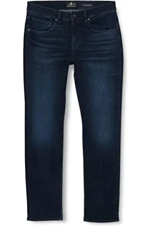 7 for all Mankind Męskie jeansy o prostym kroju i wydajności Eco Jeans, ciemnoniebieskie, regularne