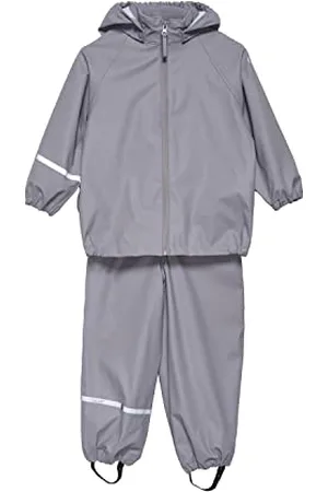 CeLaVi Unisex Kids Basic Rainwear Set-Recycle PU Rain Jacket, , 80, , 80