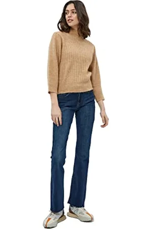 Minus Damski sweter z dzianiny Dita 734 Warm Sand Melange M, 734 Ciepły piasek melanż, M