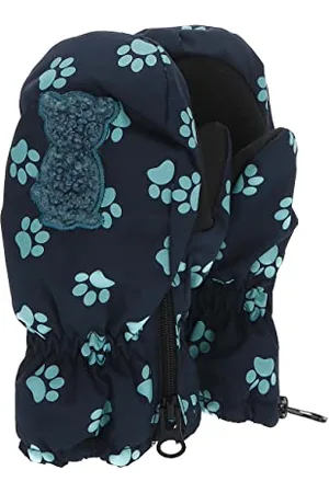 Sterntaler Unisex dziecięce rękawiczki z misiem łapką, granatowe, 3