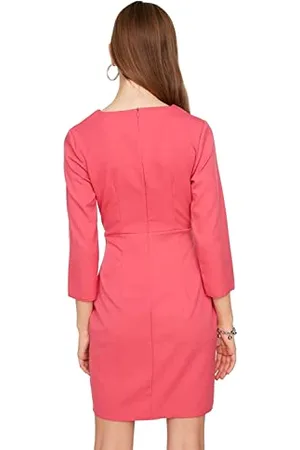 Trendyol Damska mini bodycon regularna tkana sukienka, , 66