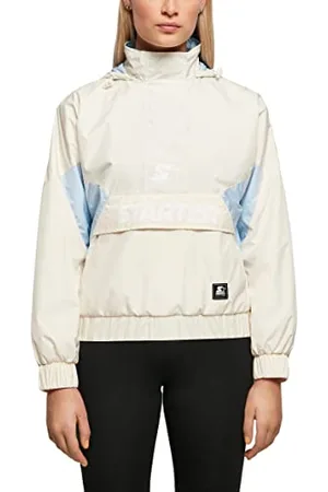 STARTER BLACK LABEL Damska kurtka damska Starter Colorblock Halfzip Windbreaker kurtka, palewhite/icewaterblue, XS