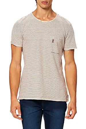 Herrlicher T-shirt męski Ronny Cotton Linen Mix