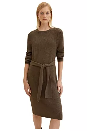 TOM TAILOR Sukienka damska, 30668 - Tarmac khaki melanż, 38