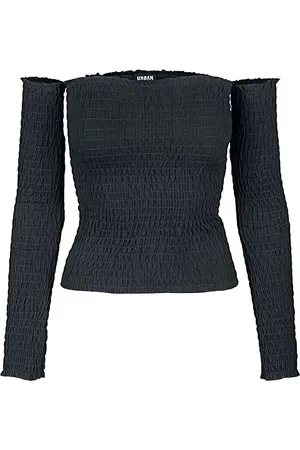Urban classics Damska koszulka z długim rękawem Cold Shoulder Smoke L/S, , S