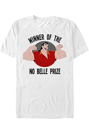Disney Unisex Beauty & The Beast-No Belle Prize Organic Short Sleeve T-Shirt White, XL, , XL