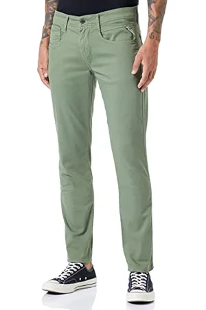 Replay Anbass X-Lite Jeans, , 3234 Mężczyźni, 850 Armia Zielona, 32W / 34L