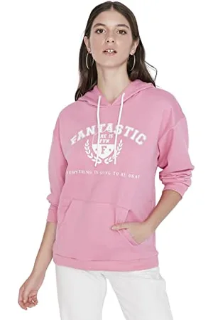 Trendyol Damska zwykła bluza z kapturem, , L
