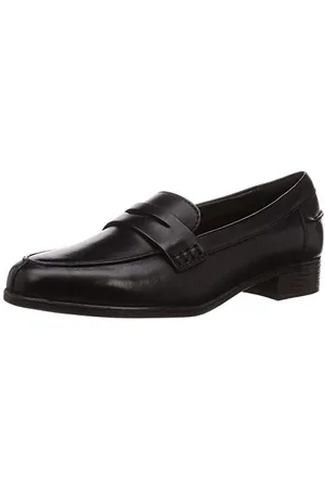 Clarks Damskie kapcie Hamble Loafer, Black Leather, 40 EU