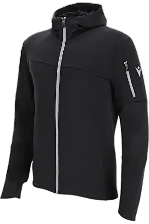 macron Męska bluza Athleisure Scc Zanzibar Tech Hoody Fzip Blk Męska bluza, czarna, XL, , XL
