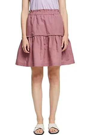 ESPRIT Mini spódnica z mieszanki lnu, , 40