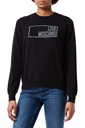 Moschino Sweter damski z Lurex żakardowym swetrem Intarsia, , 40