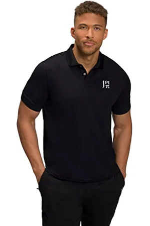 JP 1880 Męska koszulka polo Jay-Pi, golf, z rękawami do łokci - czarna, 7XL, , 7XL