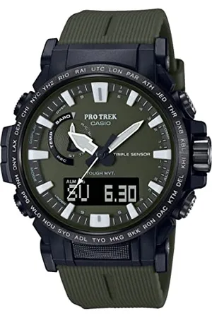 Casio Uniseks Pro Trek Zegarek na Rękę, Czarny/Zielony, Ø 42 mm