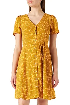 ONLY Sukienka damska z nadrukiem, Chai Tea/Aop:dot W Macadamia, 36