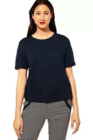 Street one Kobieta Bluzki - Damska koszulka A317876 Loose Fit, deep Blue, 34