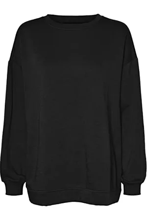 VERO MODA Bestseller A/S Bluza damska VMEA Octavia LS Oversize Sweat JRS bardzo duża, czarna, XS
