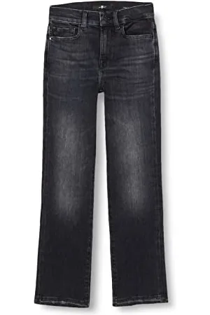 7 for all Mankind Damskie spodnie The Straight Crop Slim Illusion with Let Down Hem Pants, , 23W / 23L
