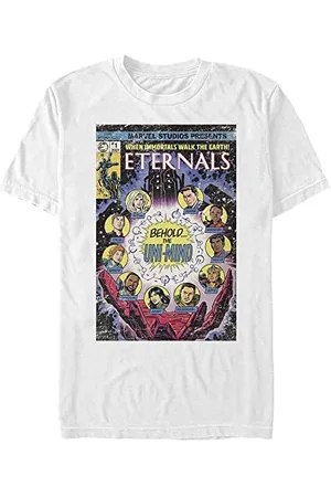 Marvel Unisex The Eternals-Vintage Comic Cover 2 Organic Short Sleeve T-Shirt, White, XXL, , XXL