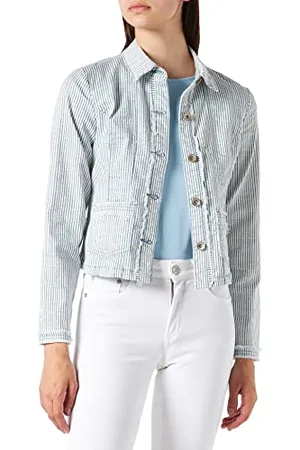 Cream CRThedora Jacket Denim, Blue Milkboy Stripe, 36 kobiet