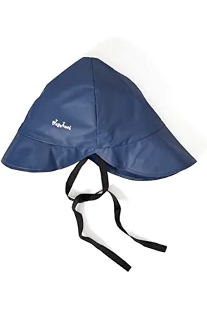 Playshoes Dziecięca czapka przeciwdeszczowa, wiatro- i wodoszczelna czapka unisex, dla chłopców i dziewcząt, z bawełnianą podszewką, niebieski (11 Marine), 53 cm