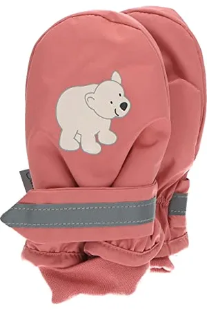 Sterntaler Unisex dziecięce rękawiczki z motywem misia polarnego, różowe, 2