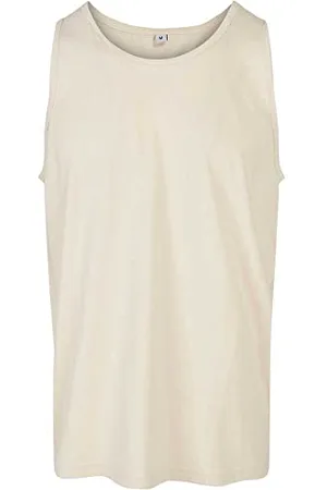 Build Your Brand Basic Tank T-Shirt męski, piaskowy, XS