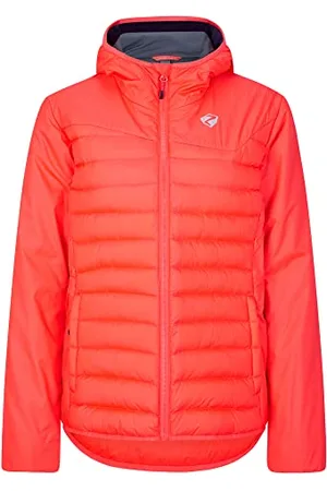 Ziener Damska kurtka termiczna NANTANA Outdoor/Skitour | wiatroszczelna, wełna, bez PFC, czerwona (hot red), 46