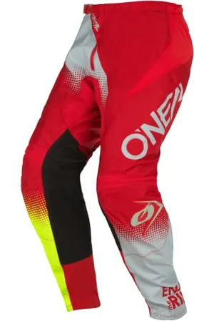 Oneal | Spodnie Motocross | Enduro MX | Maksymalna swoboda ruchów, lekka, oddychająca i wytrzymała konstrukcja | Element Racewear V.22 Pants | Dorośli | Red Grey Neon Yellow | Rozmiar 34/50