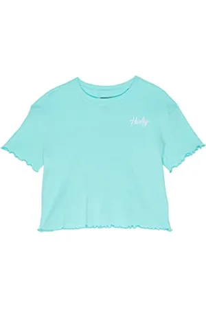 Hurley Dziewczęcy T-Shirt Hrlg Ribbed Boxy Tee, , 12 Lata
